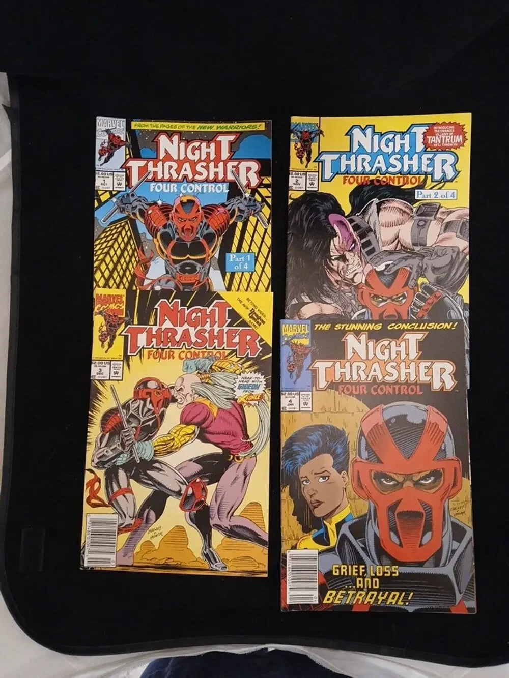 NIGHT THRASHER FOUR CONTROL #1-4 COMPLETE SET Marvel 1992 New Warriors Comic